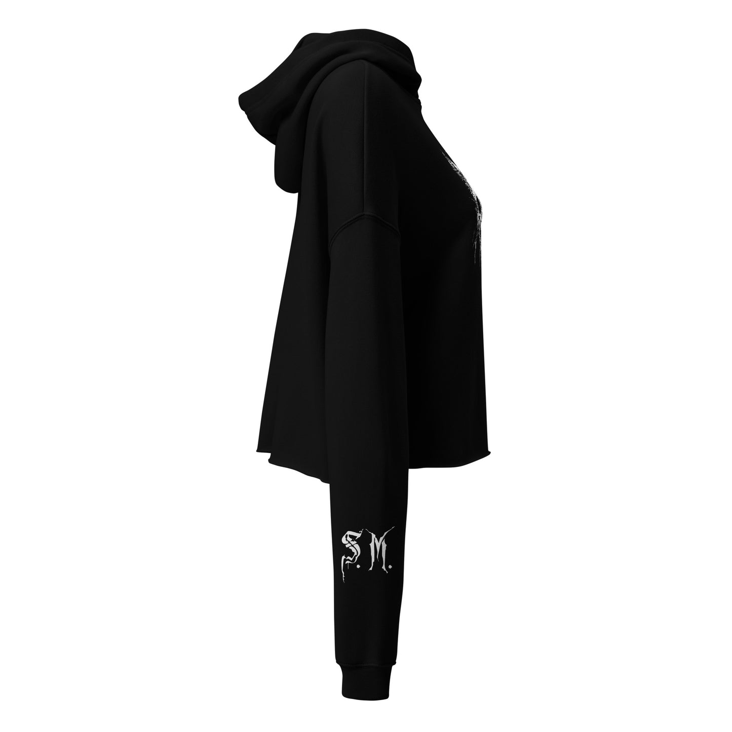 Cat Skull Cropped Hoodie